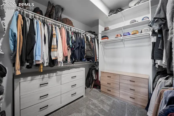 a view of a walk in closet