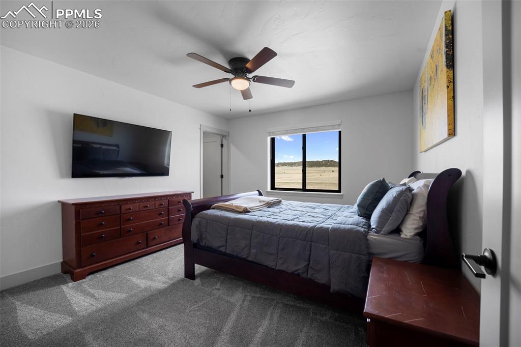 16535 Sweet Road Peyton, CO 80831 - Photo 35 of 45 a bedroom with a bed and a flat screen tv