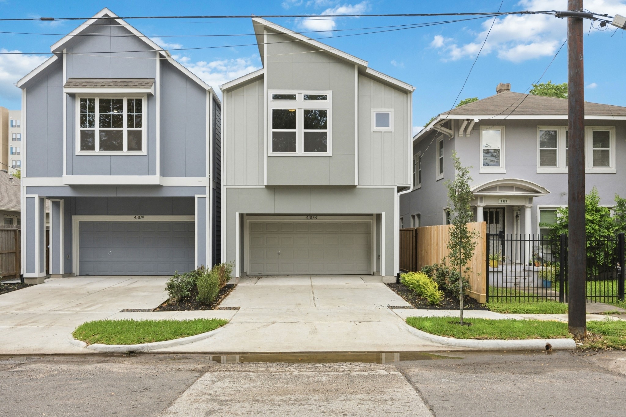 Welcome to 4317 B Roseland St: A testimony to architectural grace, featuring a private driveway, modern cement board facade, and nestled in a coveted location on a street lined with mature trees. Move in ready!