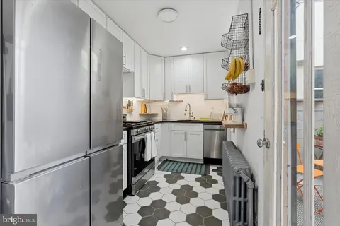 a room with a washer and dryer