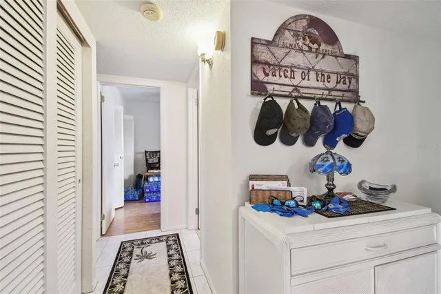 a view of hallway with washer and dryer