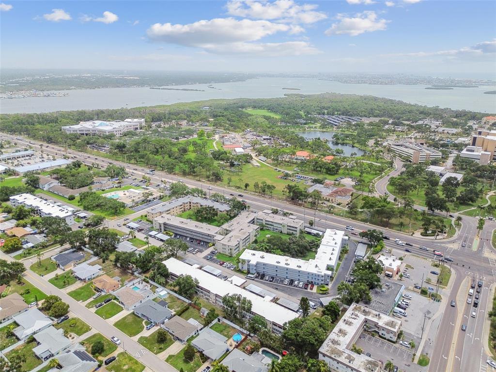 9945 47th Avenue North, Unit 208 St. Petersburg, FL 33708 - Photo 38 of 38 an aerial view of residential building with outdoor space