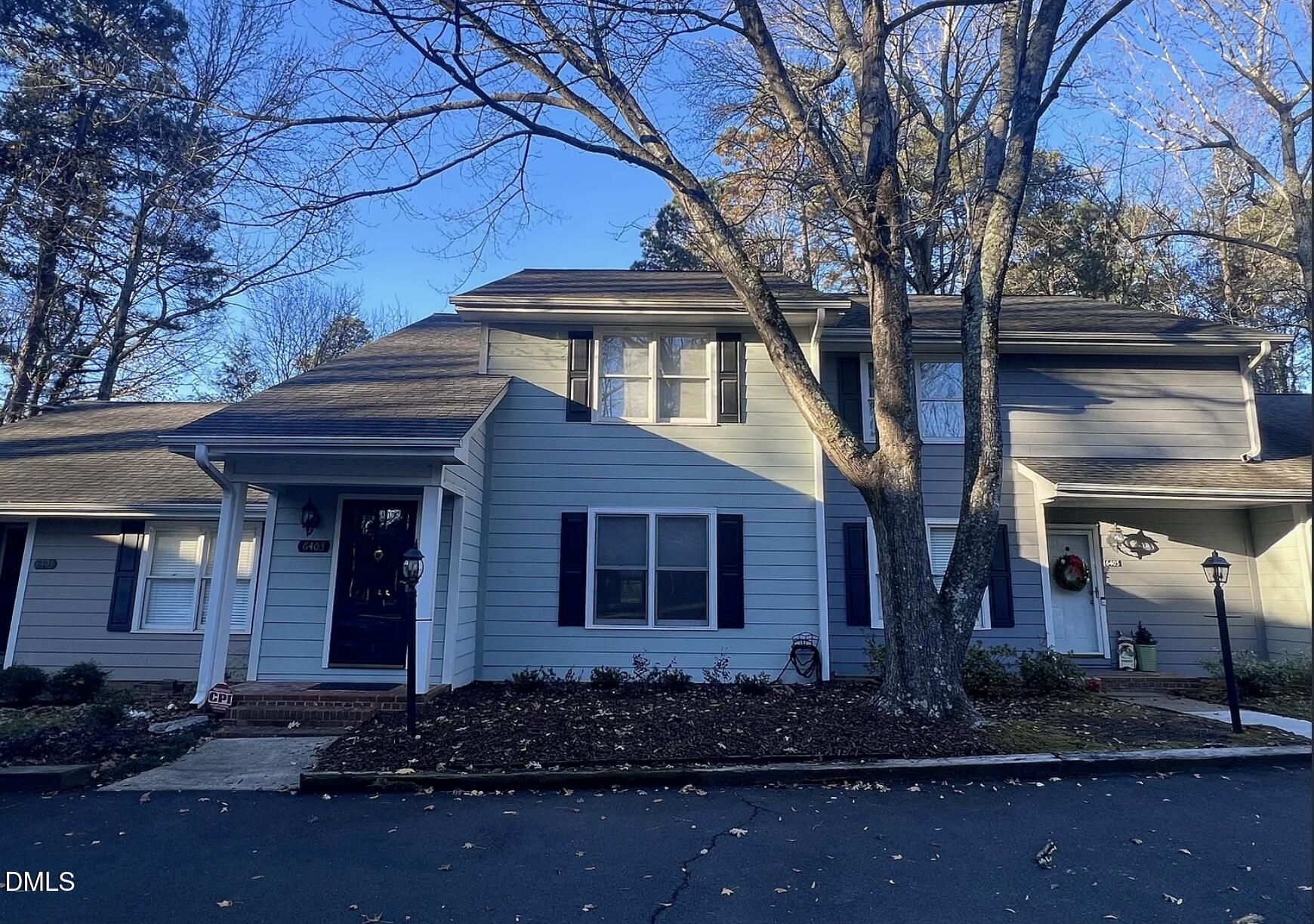 a front view of a house