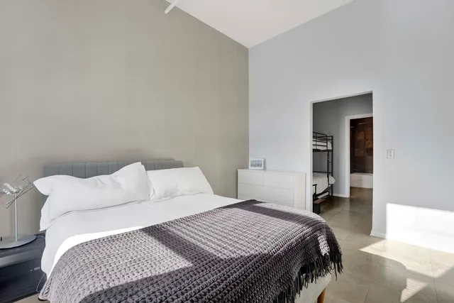 a bathroom with a bath tub