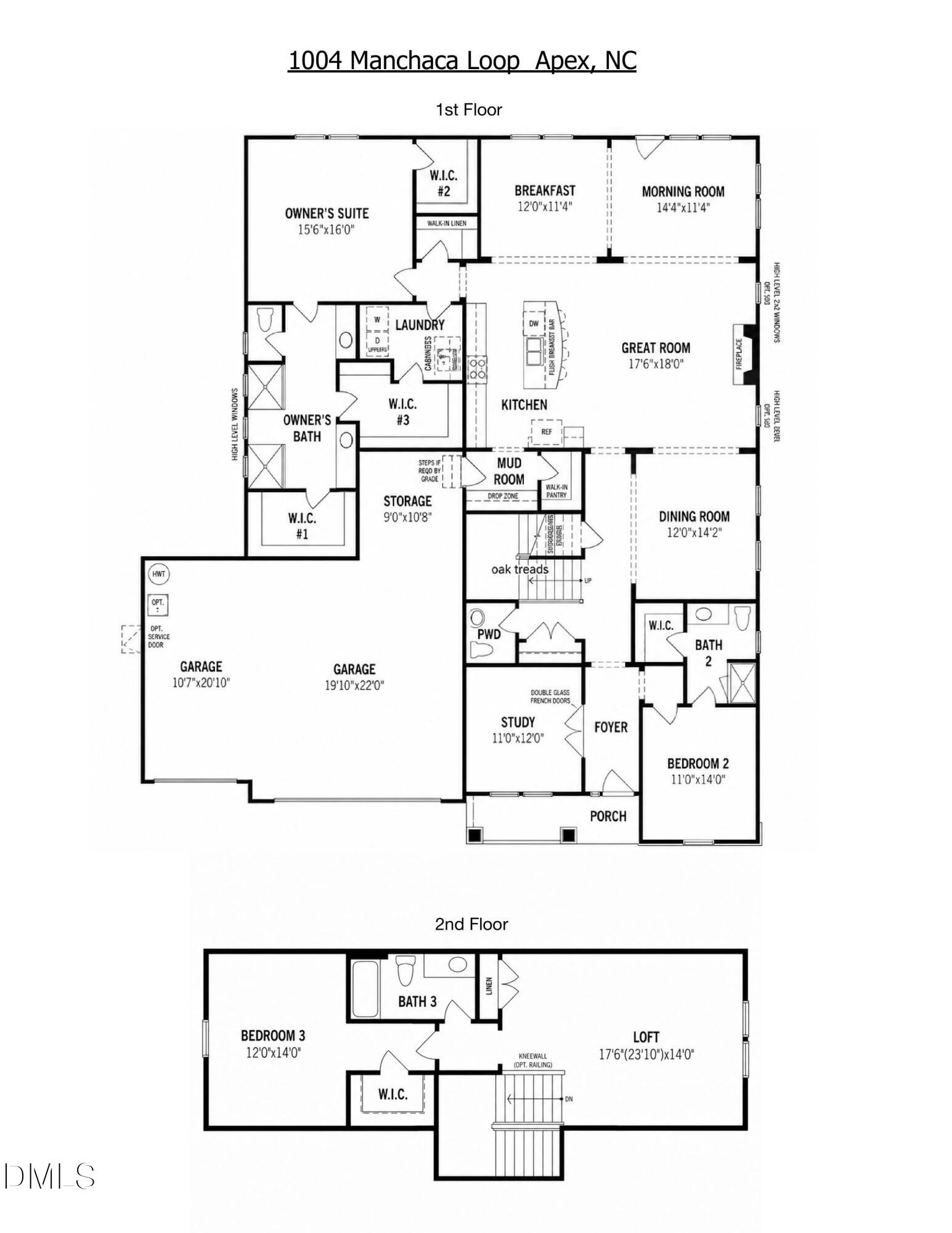 1004 Manchaca Loop Apex, NC 27539 - Photo 43 of 43 Floor Plan- Manchaca