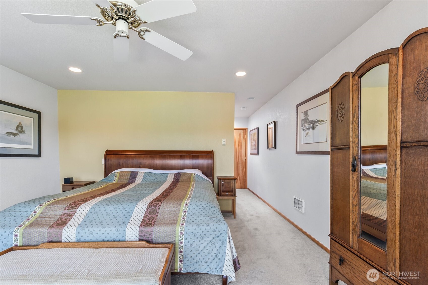 1207 Creso Road South Spanaway, WA 98387 - Photo 32 of 40 a bedroom with a bed and wooden floor