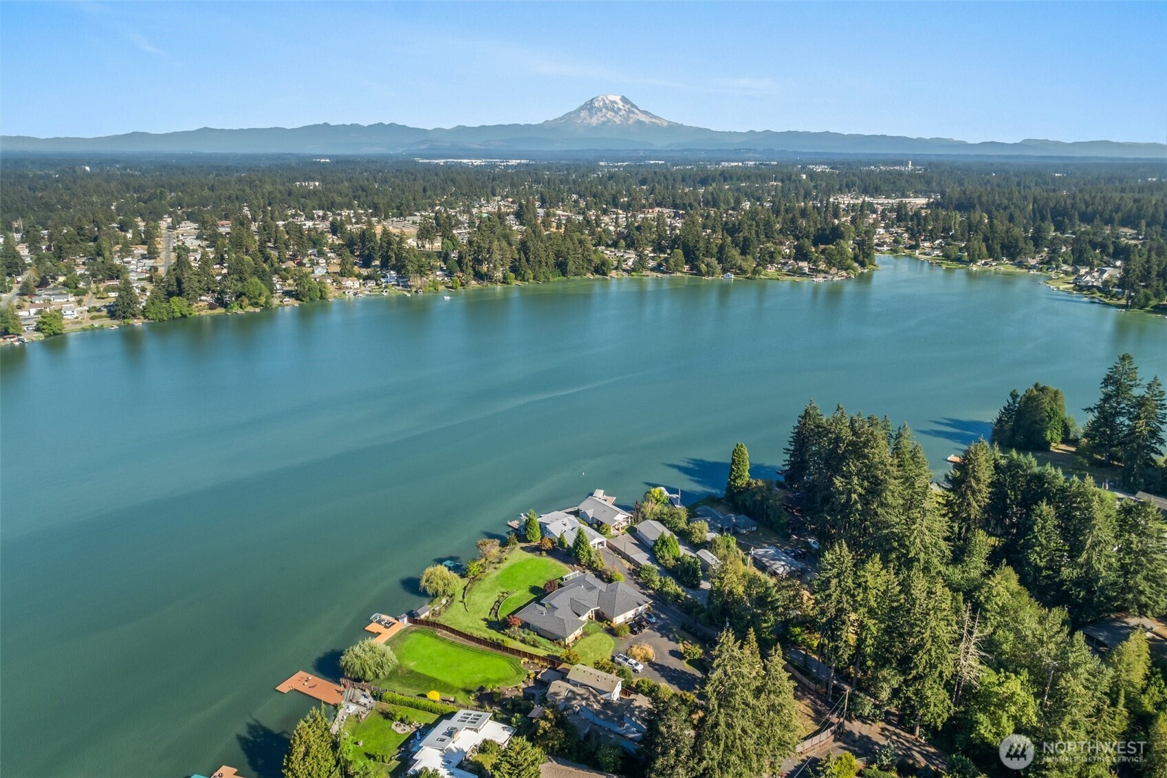 1207 Creso Road South Spanaway, WA 98387 - Photo 40 of 40 an aerial view of ocean with residential houses with outdoor space