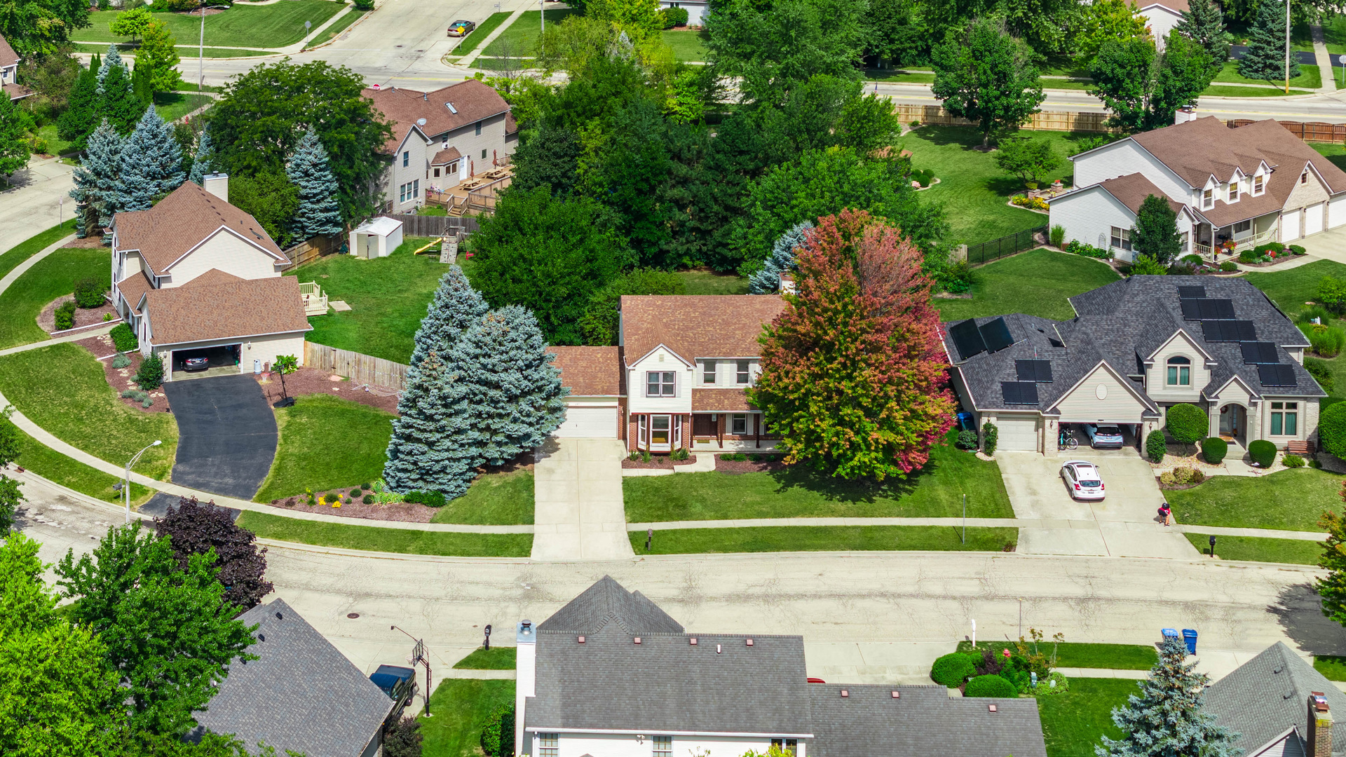 649 Fox Hollow Court DeKalb, IL 60115 - Photo 33 of 38 an aerial view of a house