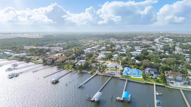 an aerial view of a city