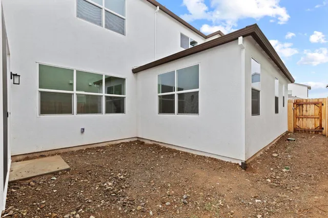 a front view of a house with windows