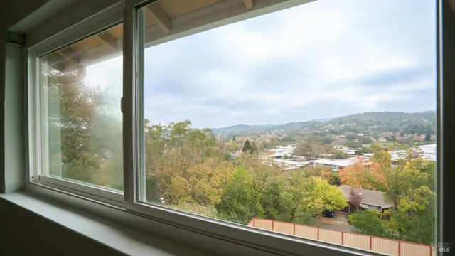 a view of a city from a window
