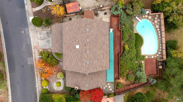 aerial view of a house