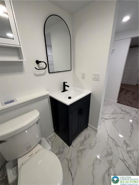 250 Bird Lane Kunkletown, PA 18058 - Photo 27 of 40 a bathroom with a toilet sink vanity tub and mirror