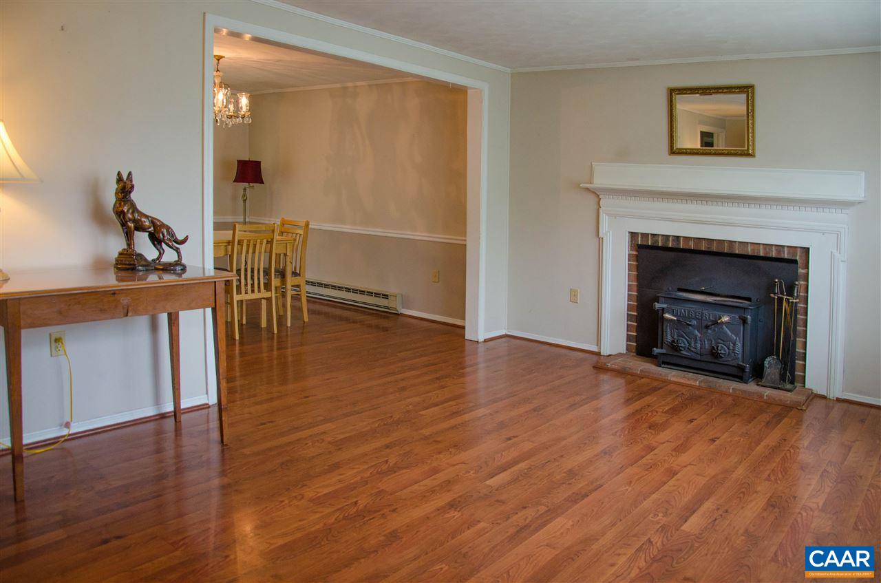 230 Ridge Street Lovingston, VA 22949 - Photo 6 of 37 a view of a livingroom with wooden floor and a fireplace