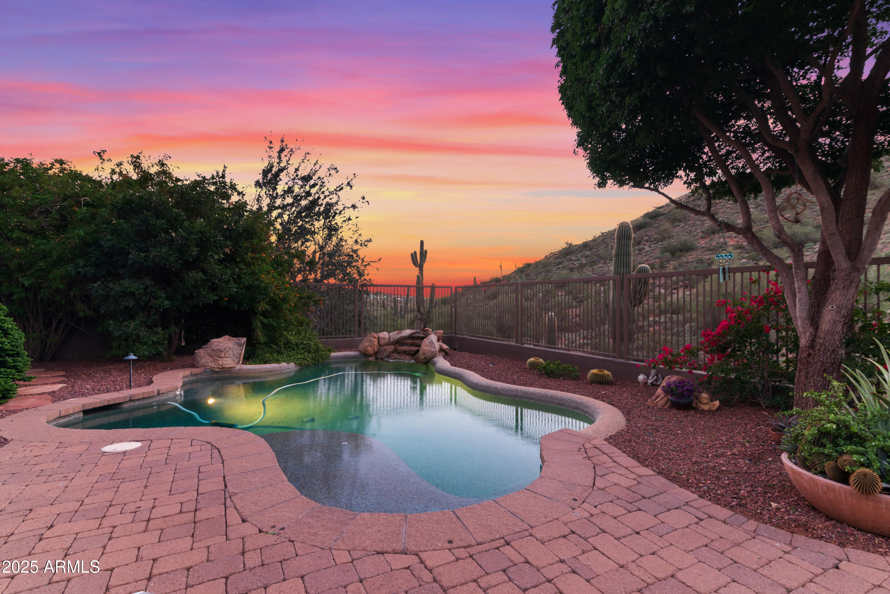 Sunset Mountain Views from Pool