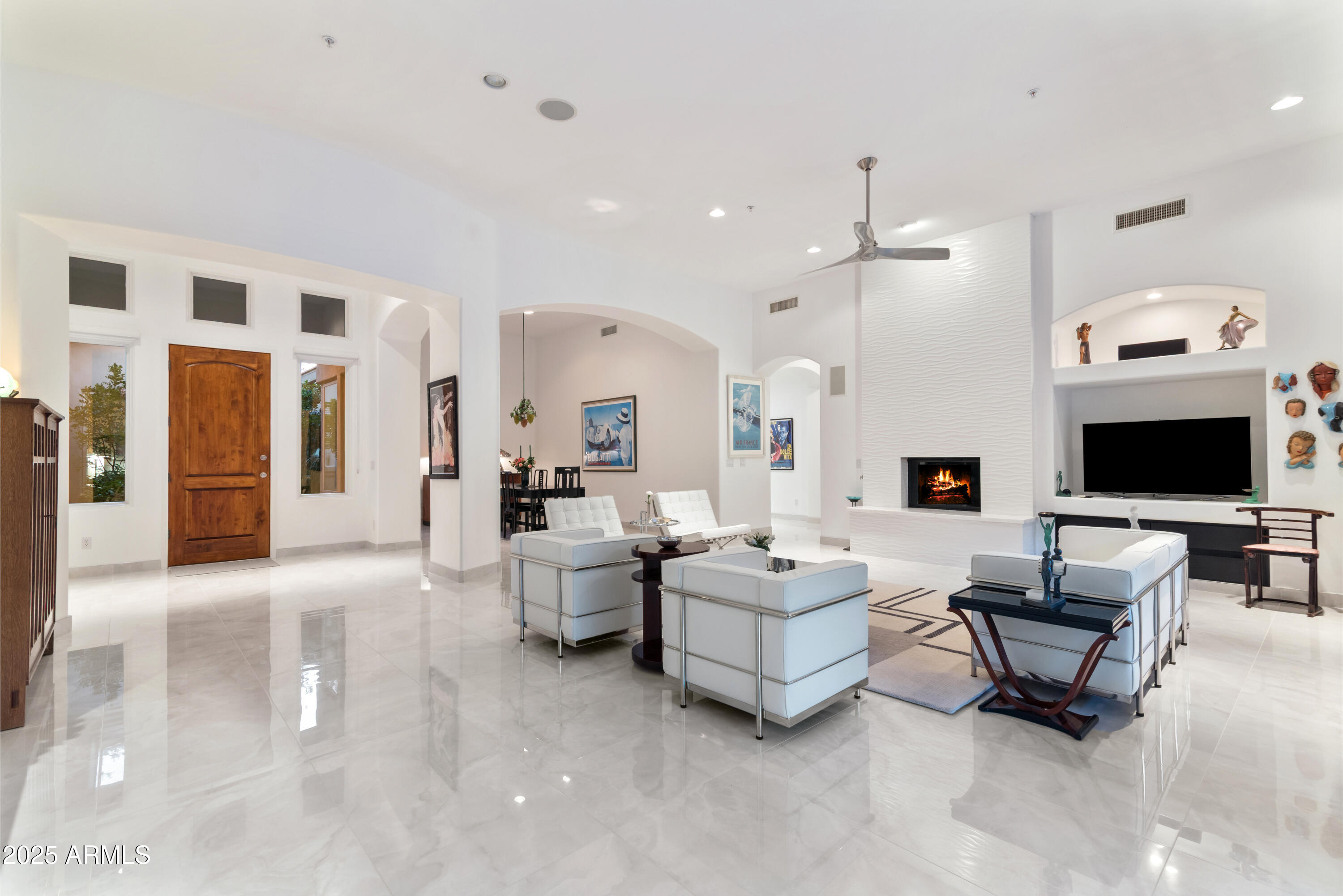 14437 East Wethersfield Road Scottsdale, AZ 85259 - Photo 14 of 36 Formal Living with 12 foot ceilings