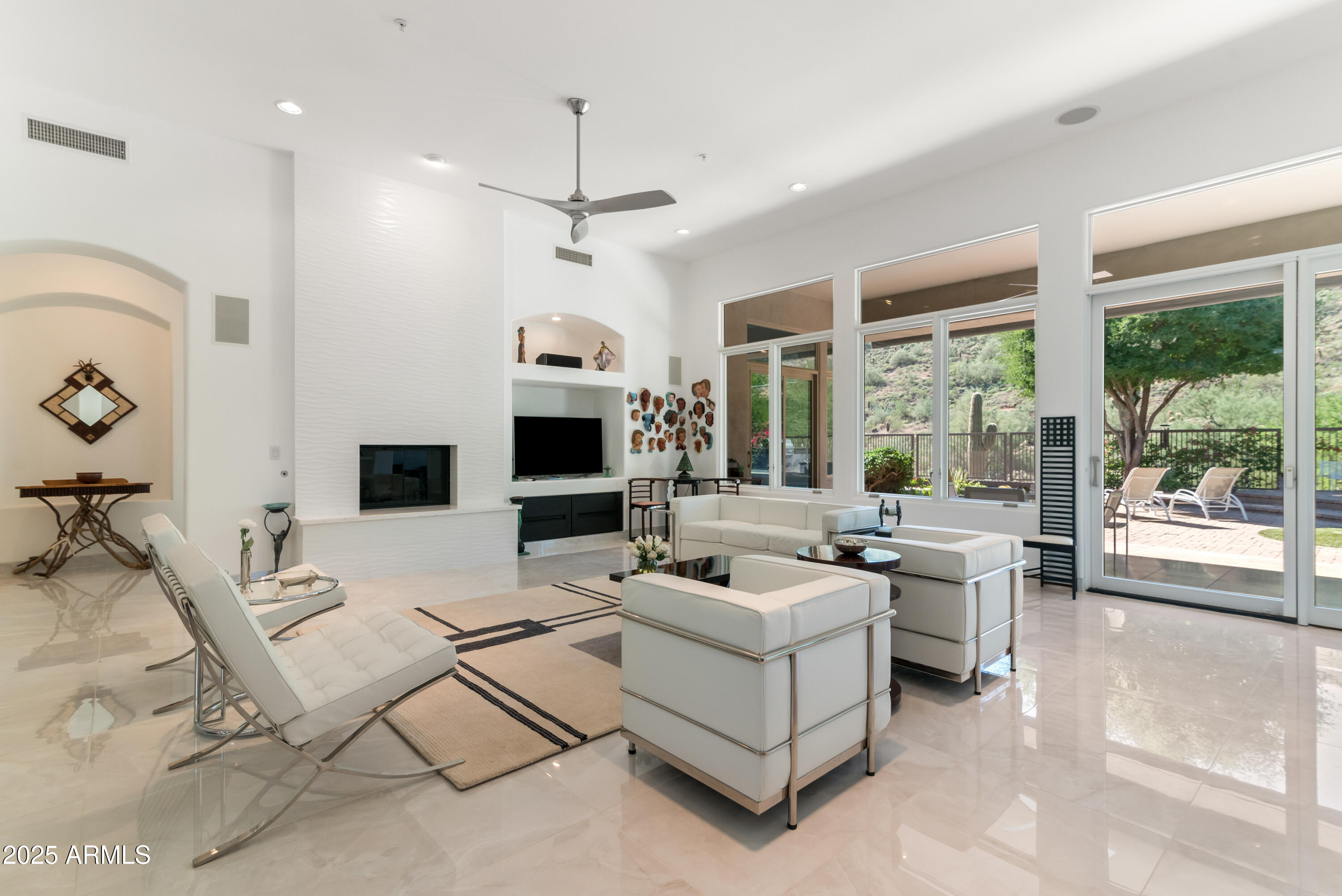 14437 East Wethersfield Road Scottsdale, AZ 85259 - Photo 16 of 36 Formal Living Room with Gas Fireplace