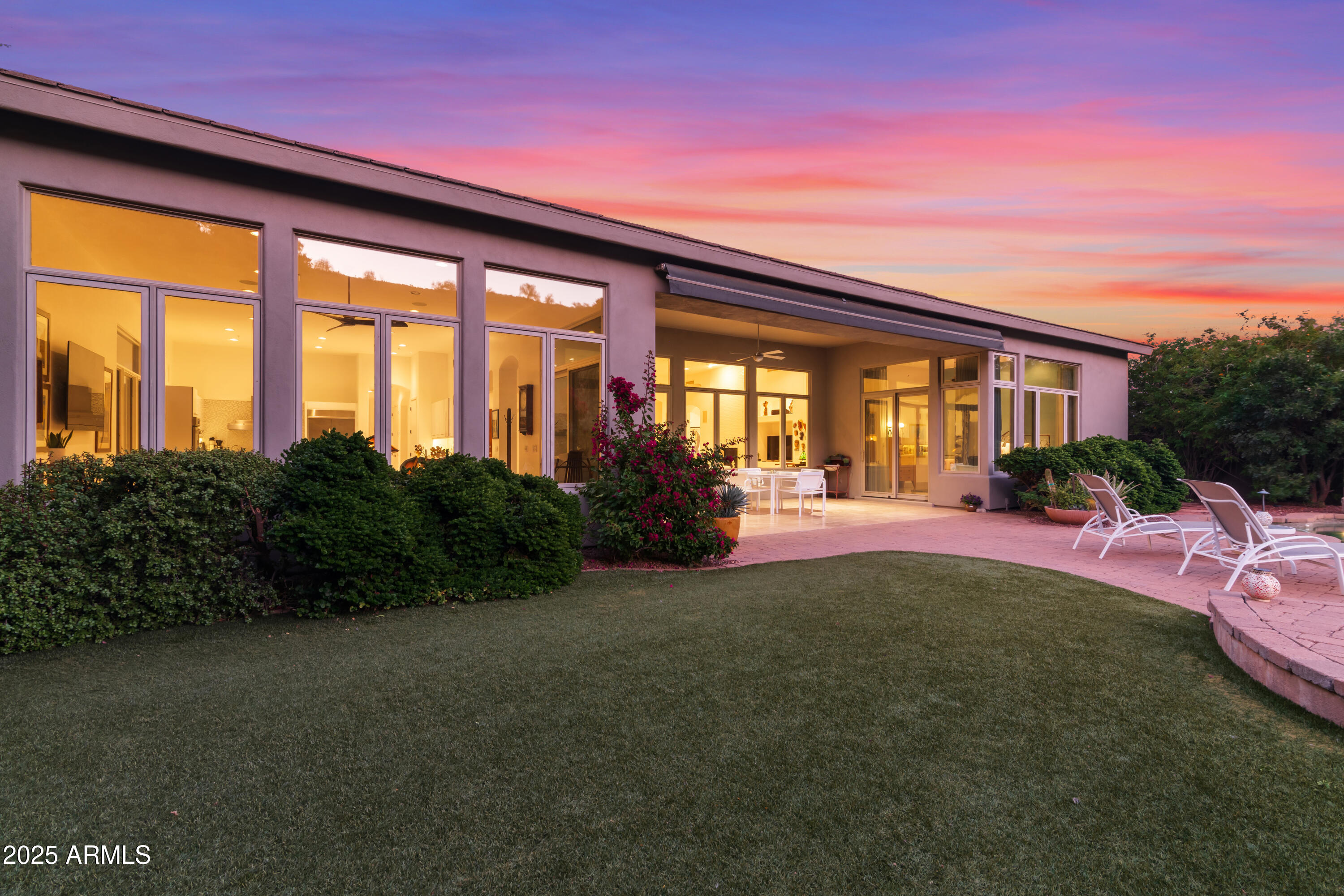 14437 East Wethersfield Road Scottsdale, AZ 85259 - Photo 31 of 35 Backyard Patio in the Evening