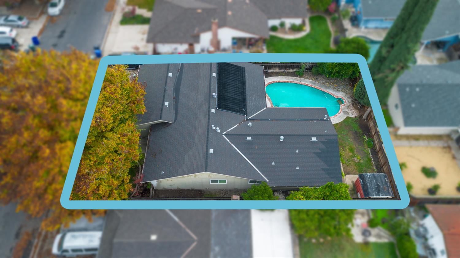 1416 Buttonwillow Drive Modesto, CA 95355 - Photo 32 of 39 an aerial view of a house with a yard