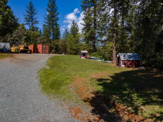 a view of a street with houses