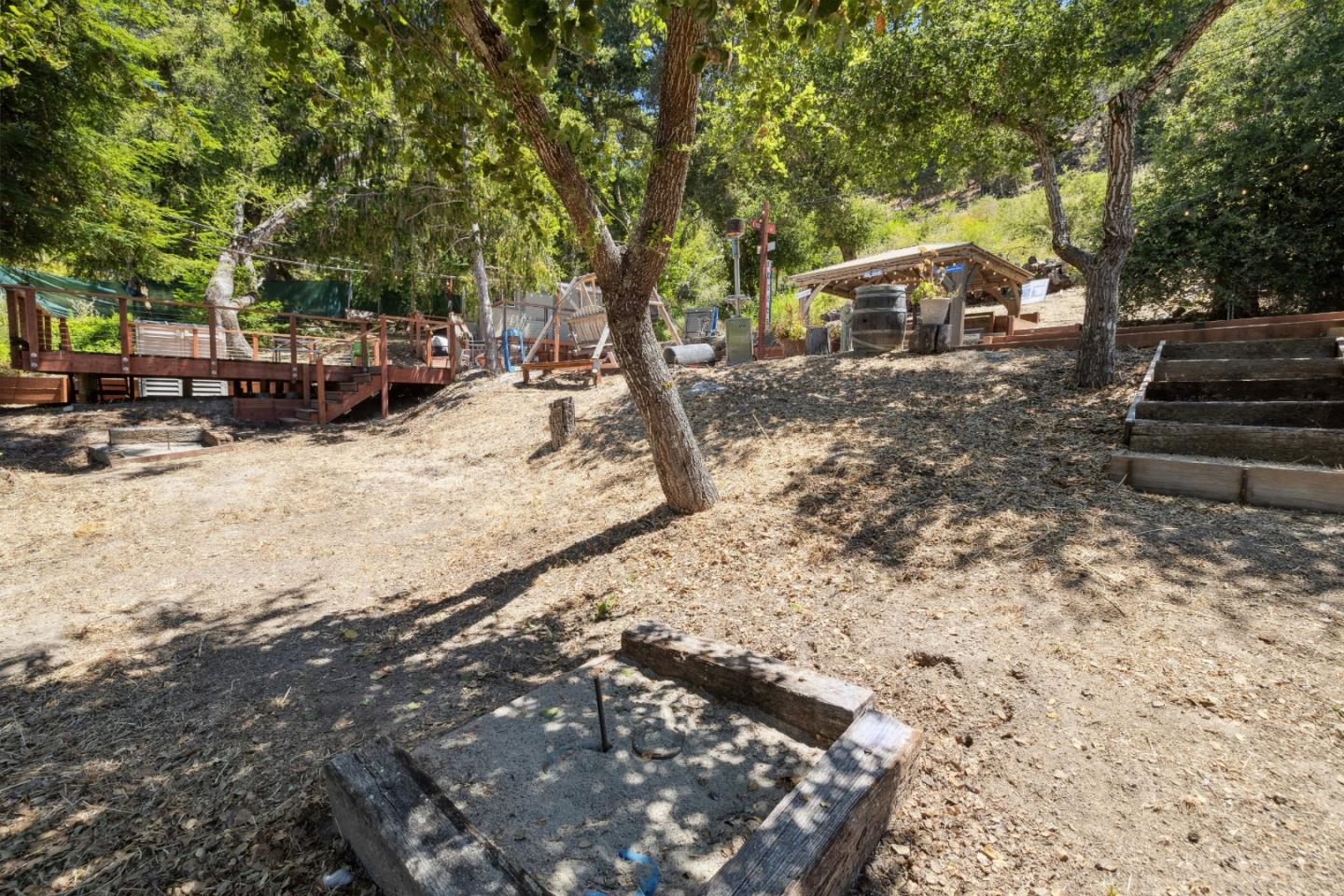24475 Mountain Charlie Road Los Gatos, CA 95033 - Photo 41 of 69 a view of a backyard with large trees