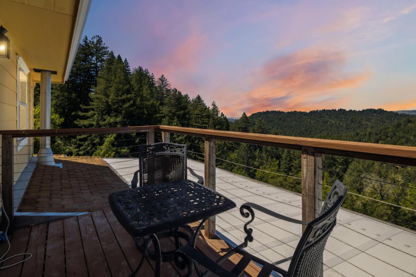 24475 Mountain Charlie Road Los Gatos, CA 95033 - Photo 54 of 69 a view of a balcony with wooden floor and outdoor space