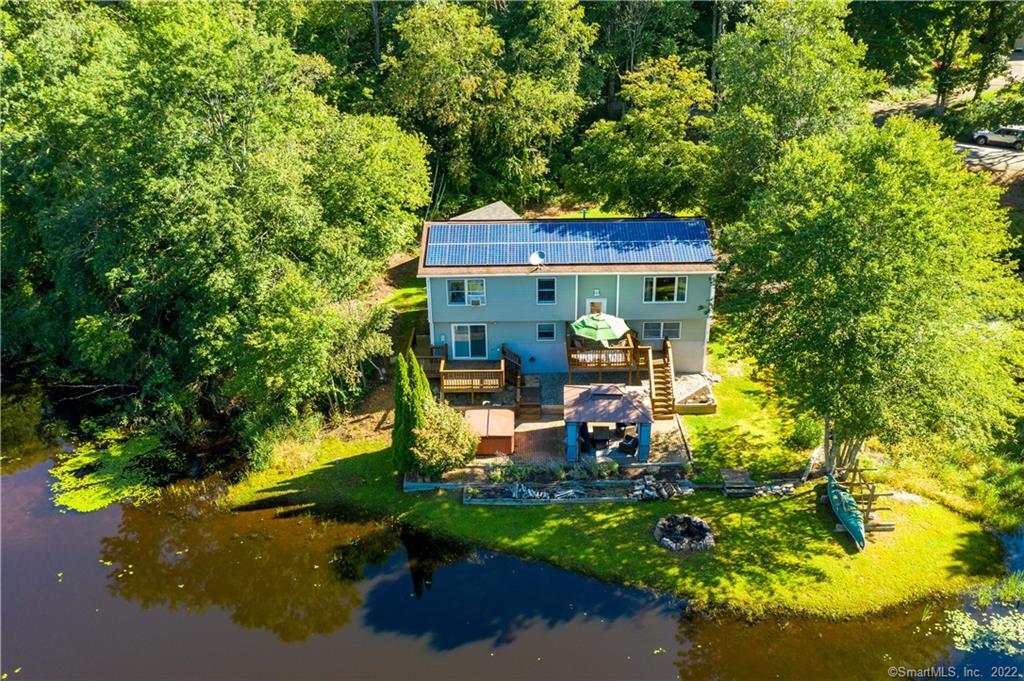 30 Blish Road Marlborough, CT 06447 - Photo 1 of 1 Aerial view of pond & home