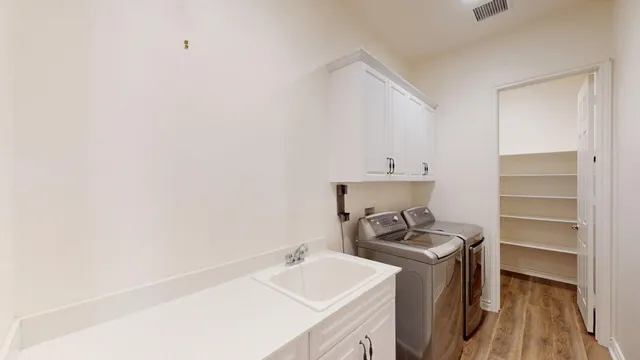 a room with storage and utility