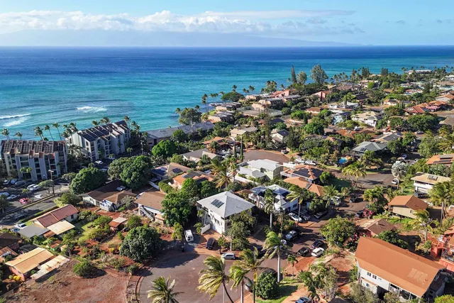 an aerial view of multiple house
