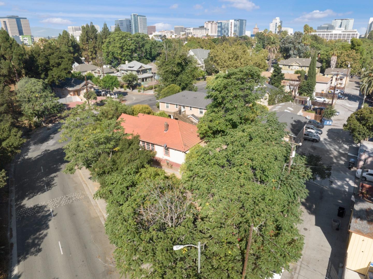 674 South 5th Street San Jose, CA 95112 - Photo 30 of 32 an aerial view of residential houses with outdoor space and trees all around