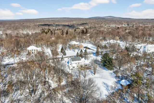 a view of city and mountain