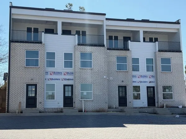 a front view of a building