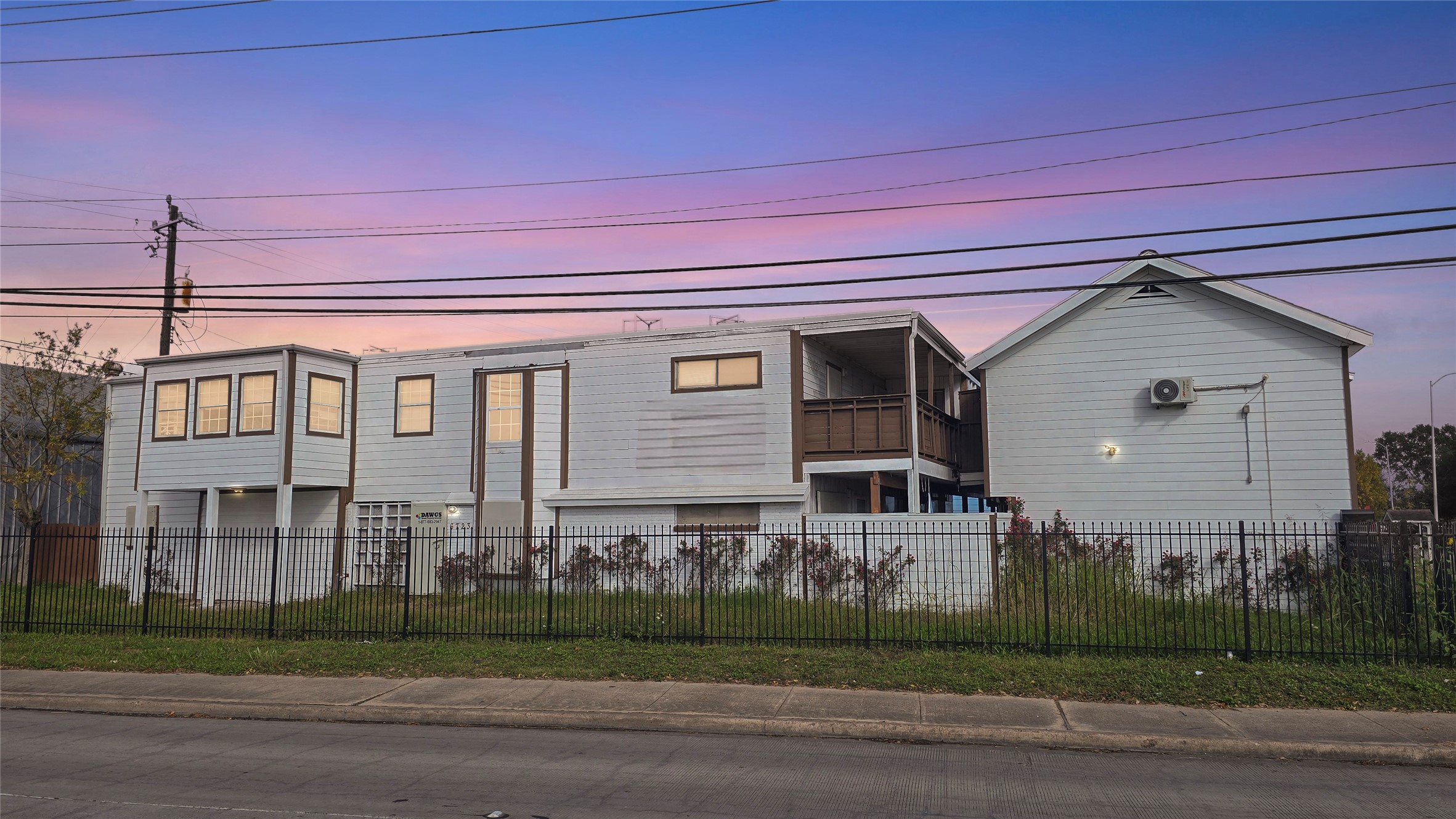 a front view of a house