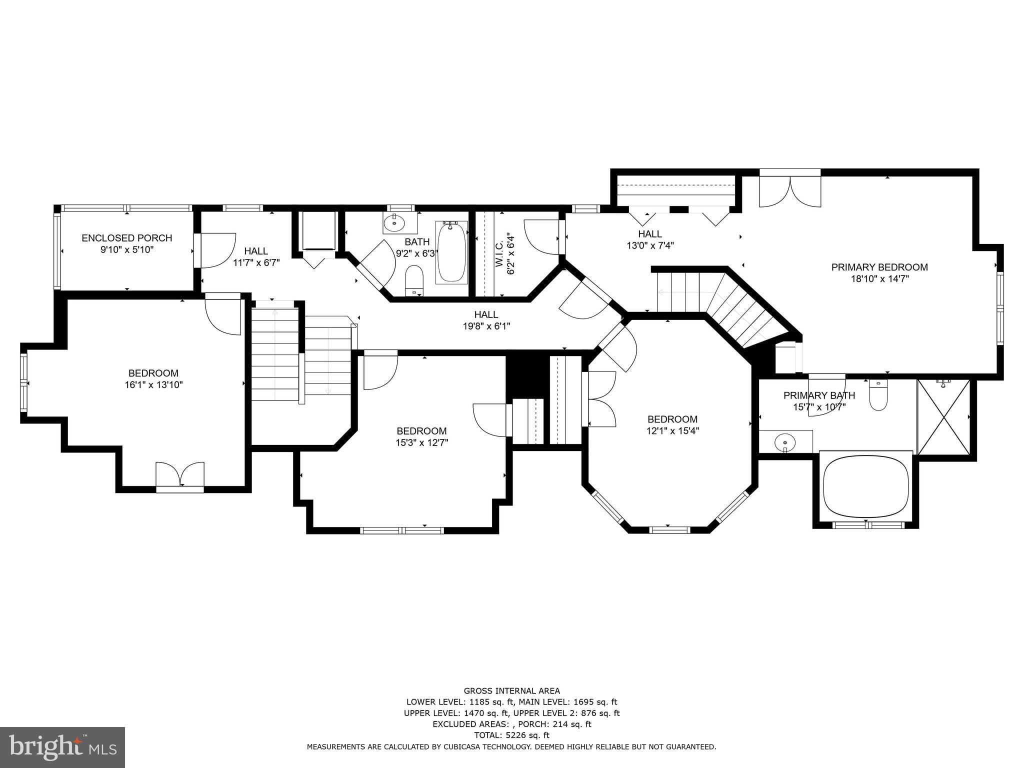 5109 South Rolling Road Halethorpe, MD 21227 - Photo 30 of 60 2nd Level Dimensions