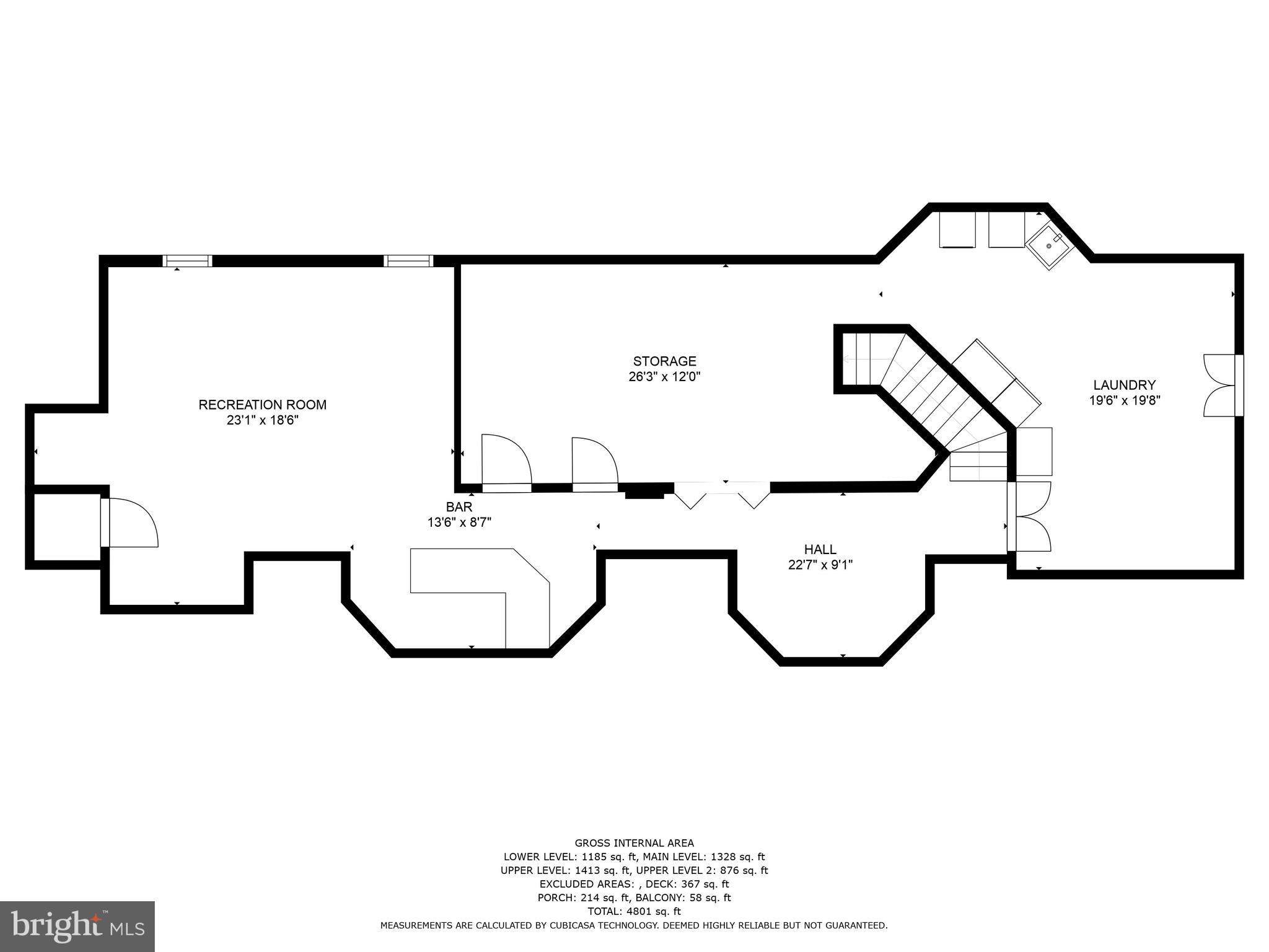 5109 South Rolling Road Halethorpe, MD 21227 - Photo 32 of 60 Lower Level Dimensions