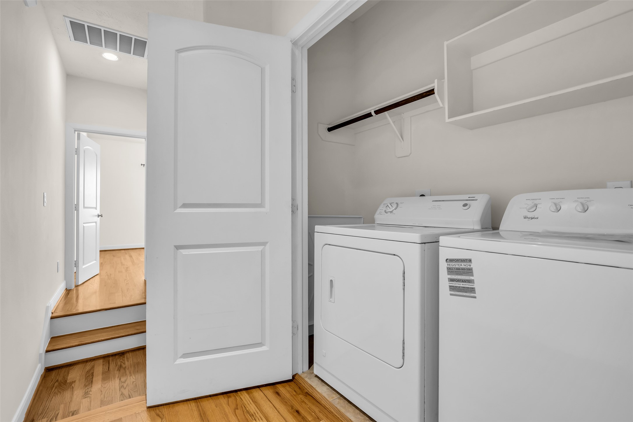 1803 Stacy Crest Houston, TX 77008 - Photo 23 of 28 The third-floor laundry area provides a convenient space for washing and drying clothes.