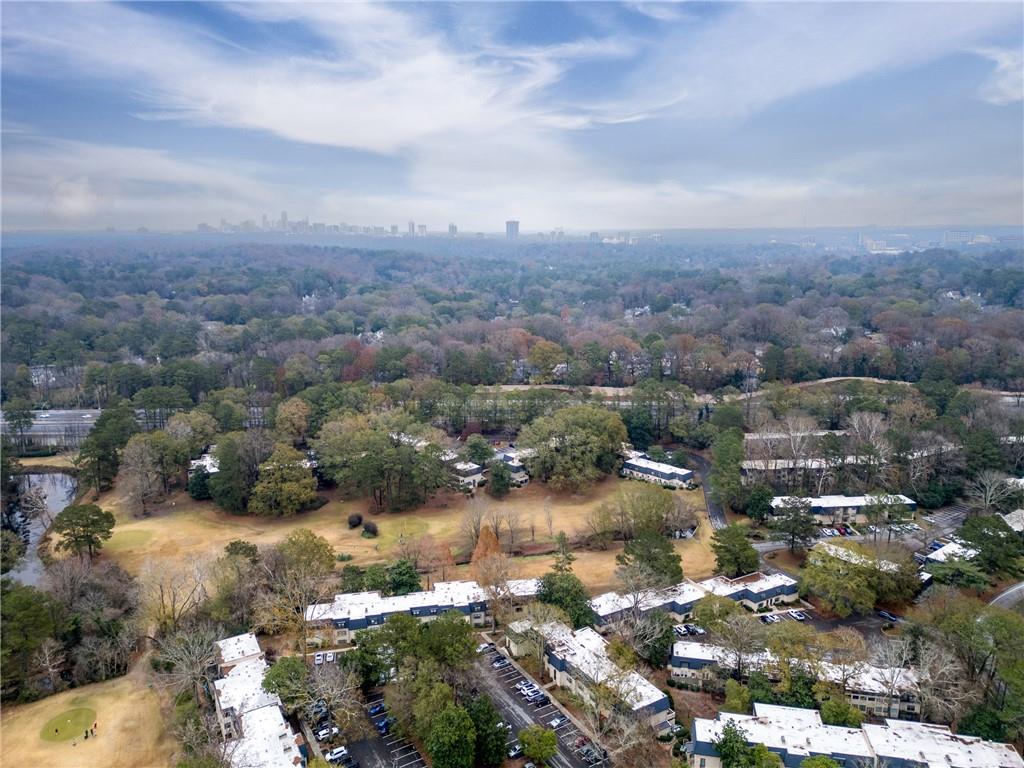 127 Lablanc Way Northwest Atlanta, GA 30327 - Photo 24 of 25 an aerial view of residential building and lake view