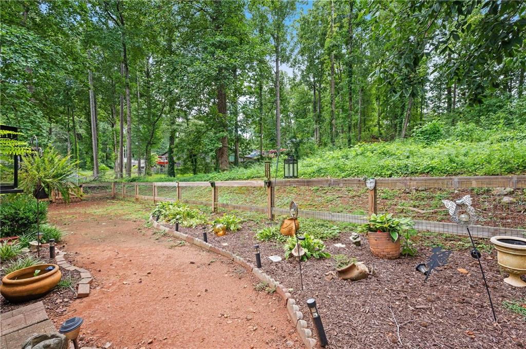 1528 Forest Trace Marietta, GA 30066 - Photo 24 of 26 a backyard of a house with lots of green space
