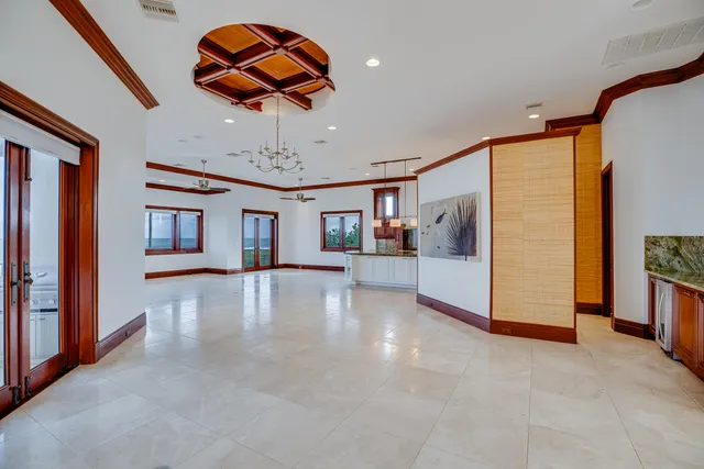 a view interior of a house and chandelier