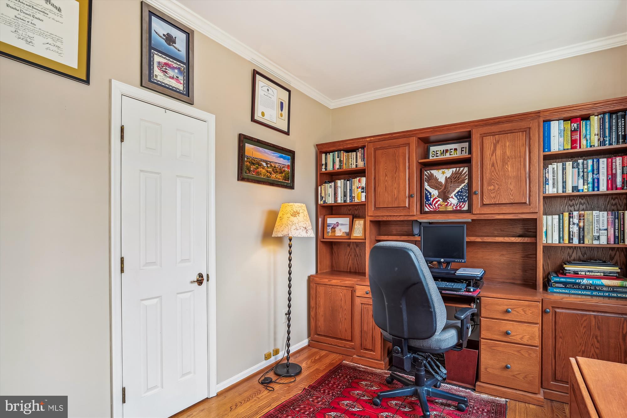 1479 Old Hickory Road Annapolis, MD 21409 - Photo 5 of 39 Office with wood floors and crown moldings