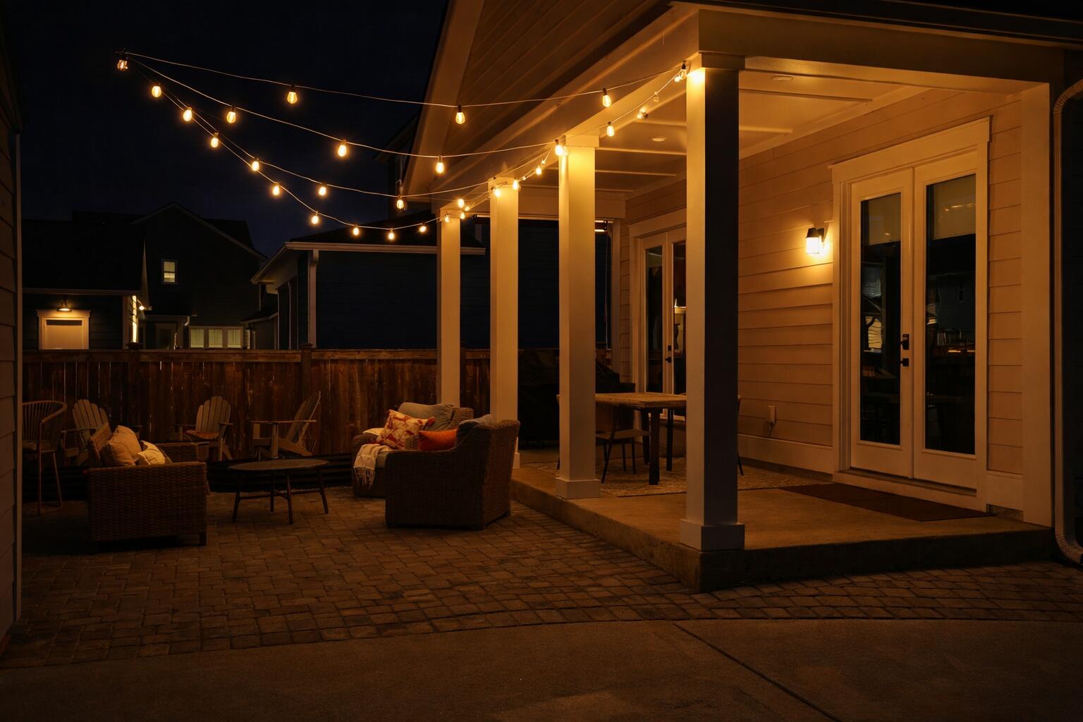 428 Woodgate Way Summerville, SC 29485 - Photo 48 of 70 Cozy backyard patio at night