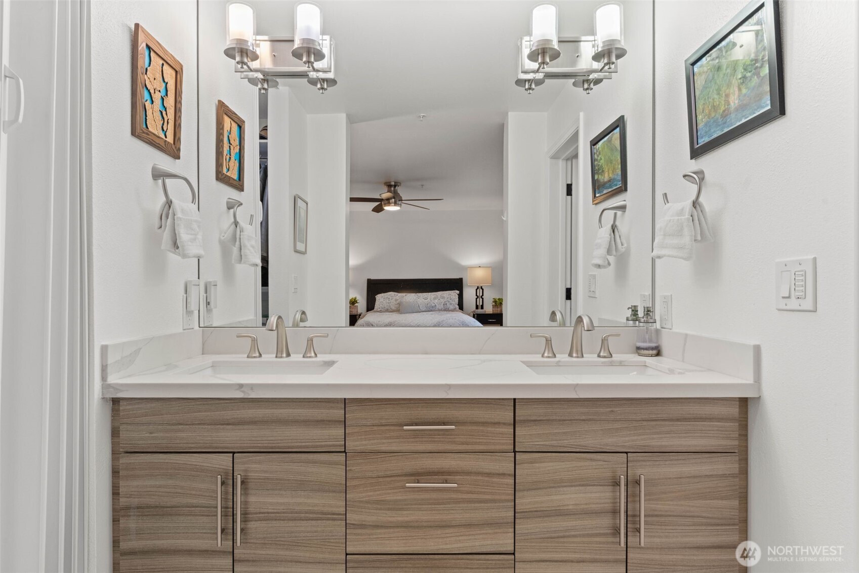 14714 53rd Avenue West, Unit 104 Edmonds, WA 98026 - Photo 26 of 35 a bathroom with a double vanity sink mirror and bathtub