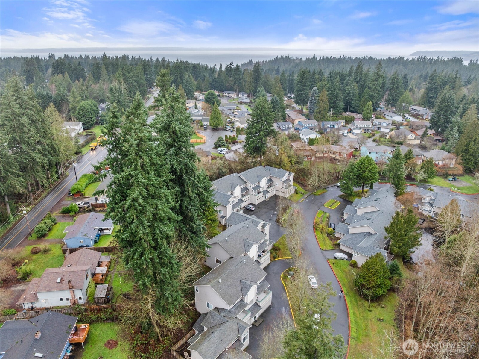 14714 53rd Avenue West, Unit 104 Edmonds, WA 98026 - Photo 35 of 35 an aerial view of a city with lots of residential buildings
