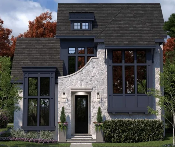 front view of a house with a window