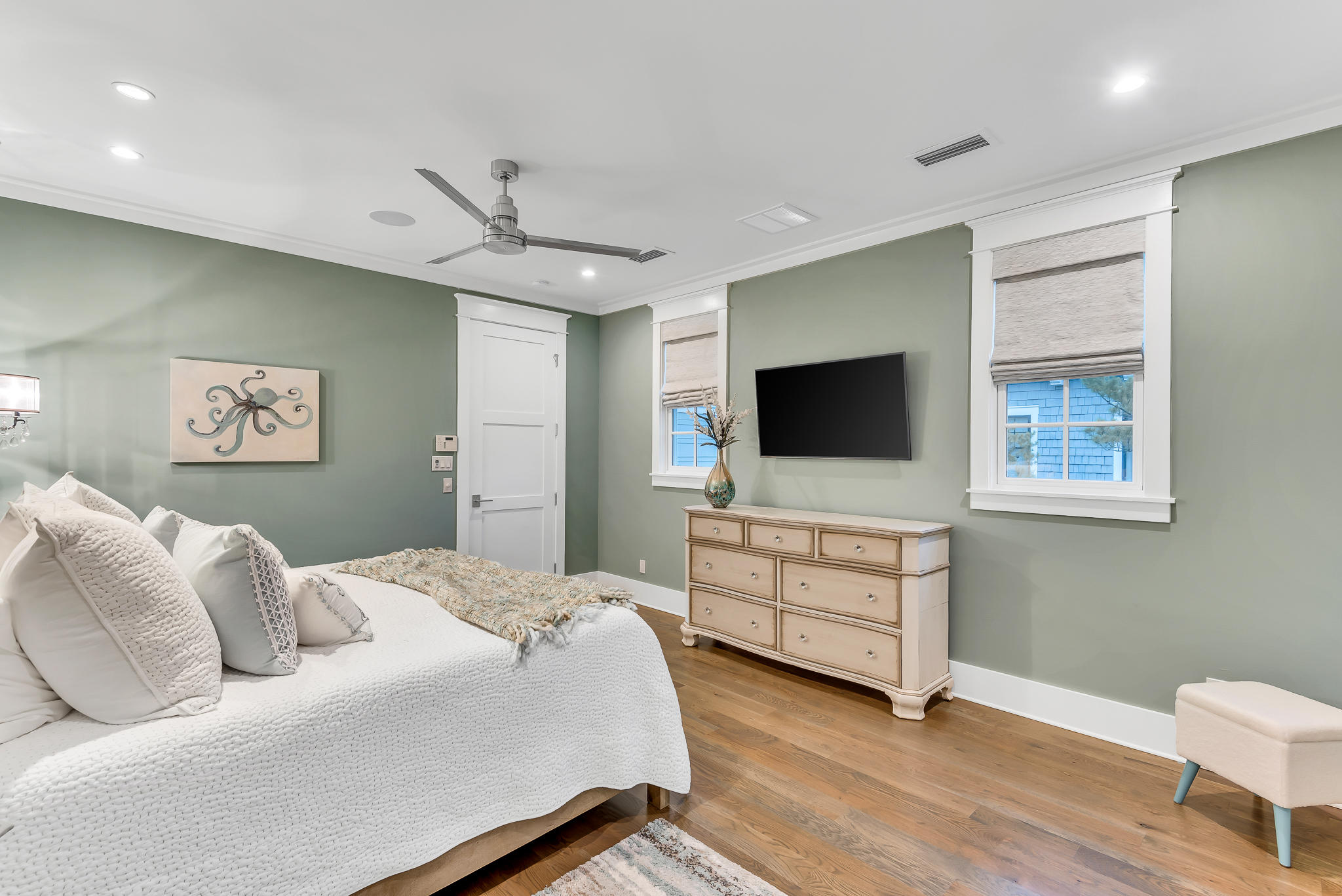 57 Salt Box Lane West Inlet Beach, FL 32461 - Photo 26 of 74 a bedroom with a bed and a flat screen tv