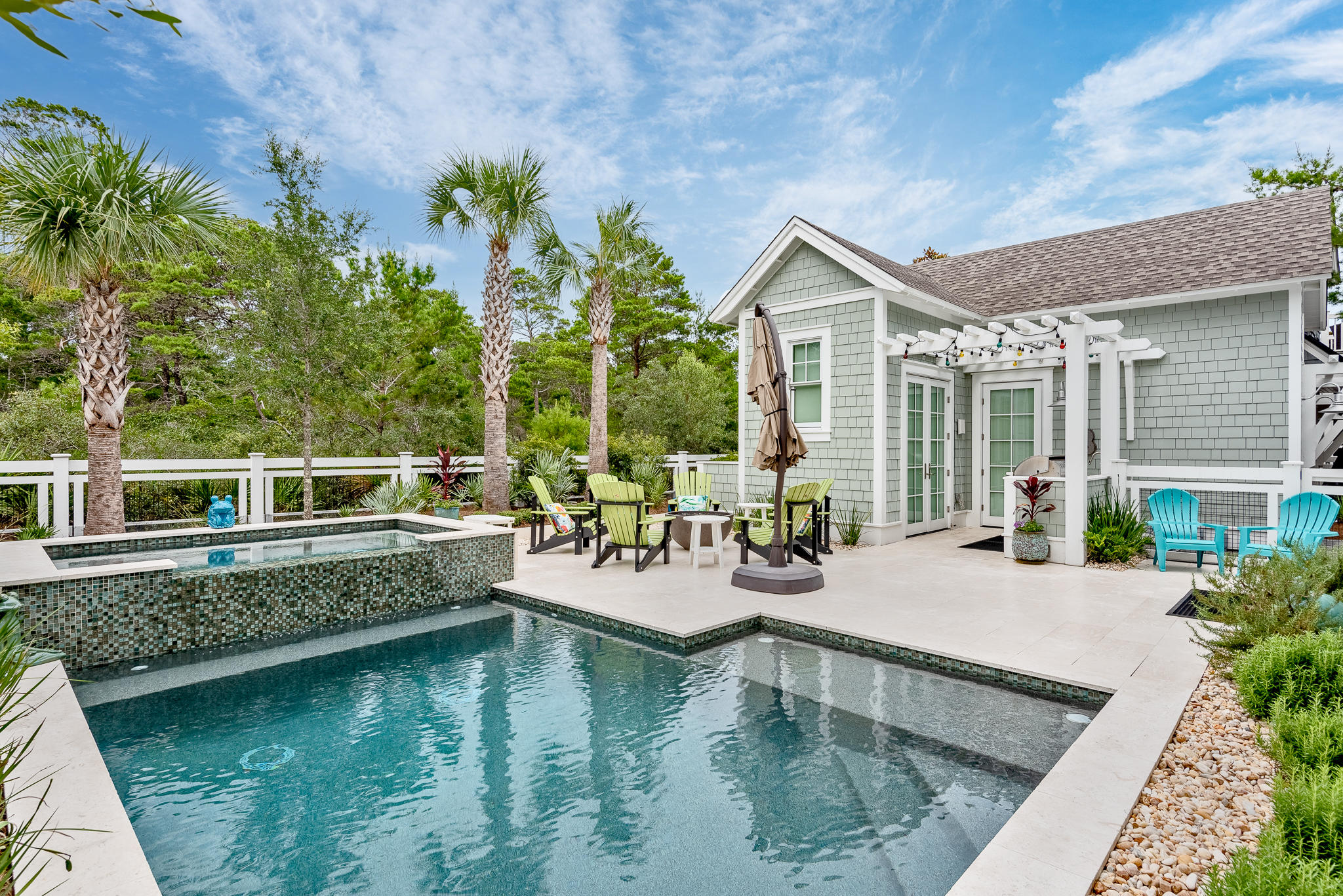 57 Salt Box Lane West Inlet Beach, FL 32461 - Photo 43 of 74 a view of a house with pool and chairs