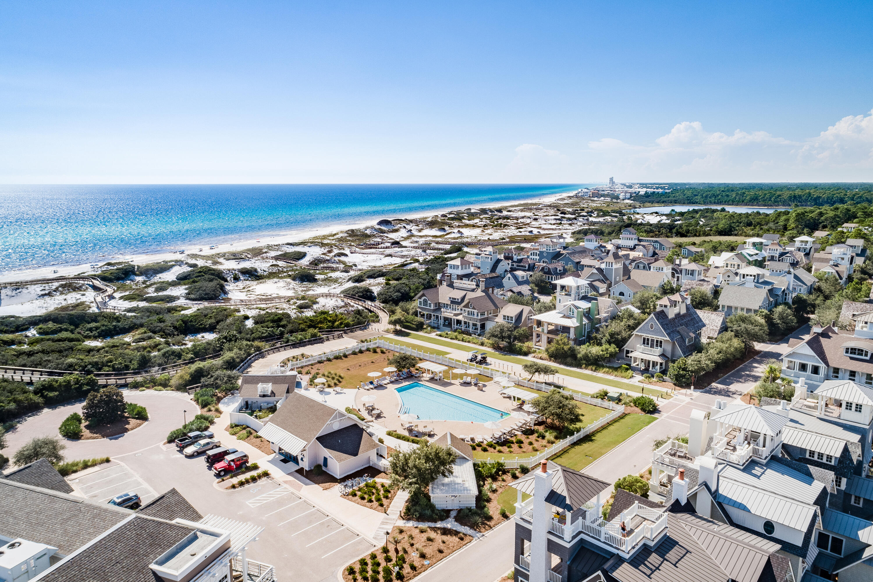 57 Salt Box Lane West Inlet Beach, FL 32461 - Photo 74 of 74 an aerial view of residential houses with outdoor space