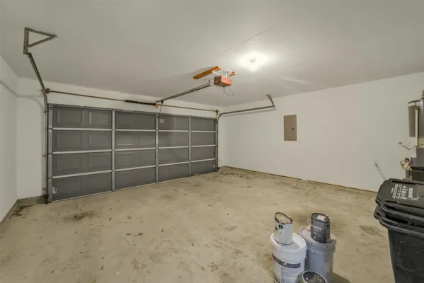 a view of empty room with empty racks