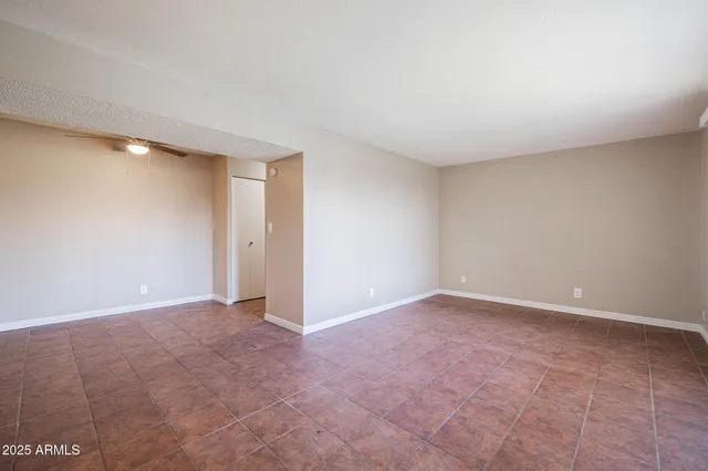 an empty room with an entryway