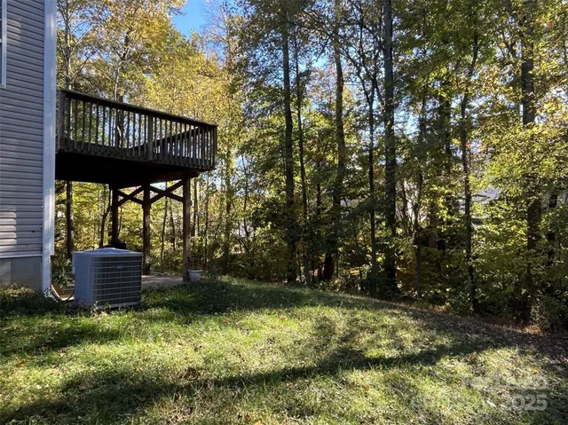 a view of balcony with a garden